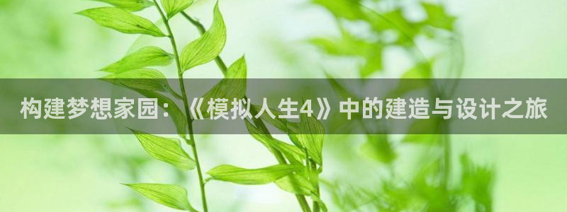 富联娱乐平台注册：构建梦想家园：《模拟人生4》中的建造与设计之旅