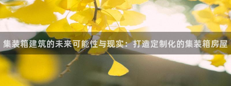 富联娱乐主管是谁啊图片：集装箱建筑的未来可能性与现实：打造定制化的集装箱房屋