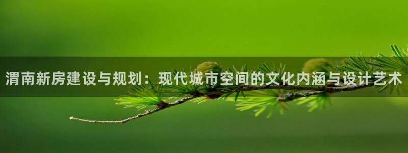 富联娱乐主管右原判官333OO：渭南新房建设与规划：现代城市空间的文化内涵与设计艺术