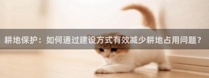 富联娱乐他37997筘：耕地保护：如何通过建设方式有效减少耕地占用问题？